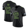 Davalo S.Seahawks #12 12th Fan Player Black Impact Limited Home Game Stitched Jerseys