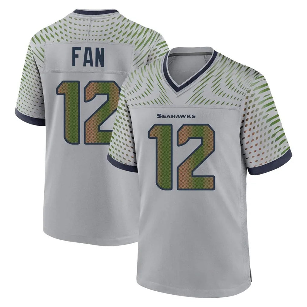 Davalo S.Seahawks #12 12th Fan Player Grey 2025 Rivalries Collection Home Game Stitched Jerseys