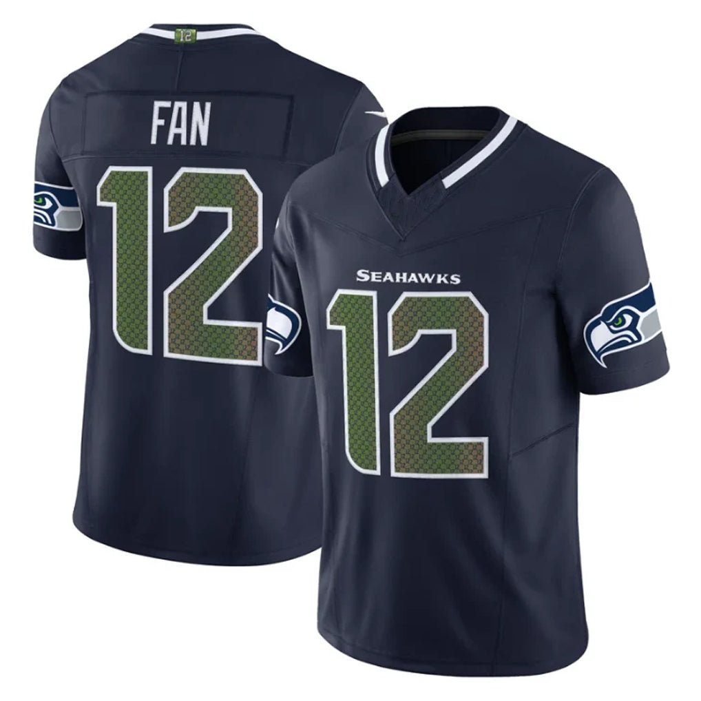 Davalo S.Seahawks #12 12th Fan Player Navy Rivalries Vapor Limited Home Game Stitched Jerseys