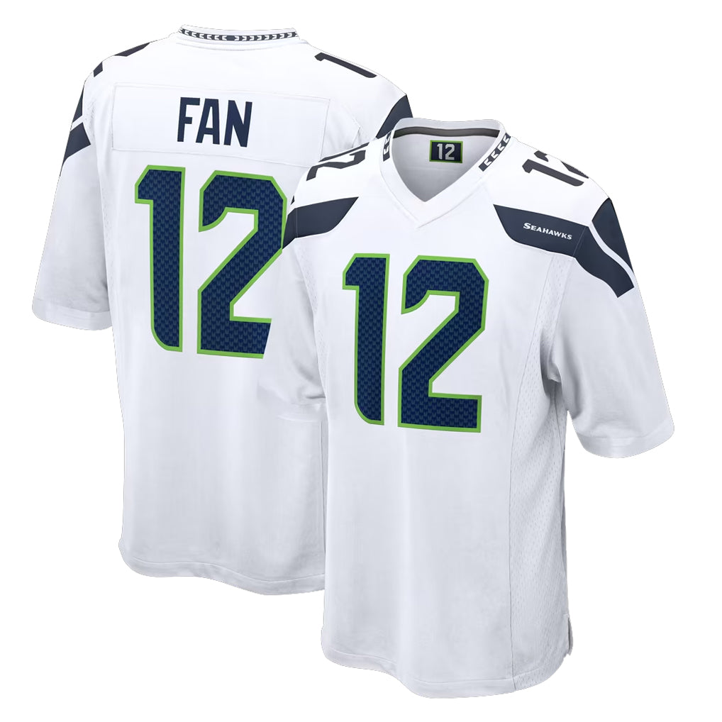 Davalo S.Seahawks #12 12th Fan Player White Home Game Stitched Jerseys