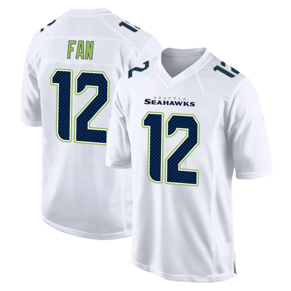 Davalo S.Seahawks #12 12th Fan Player White Tundra Fashion Home Game Stitched Jerseys