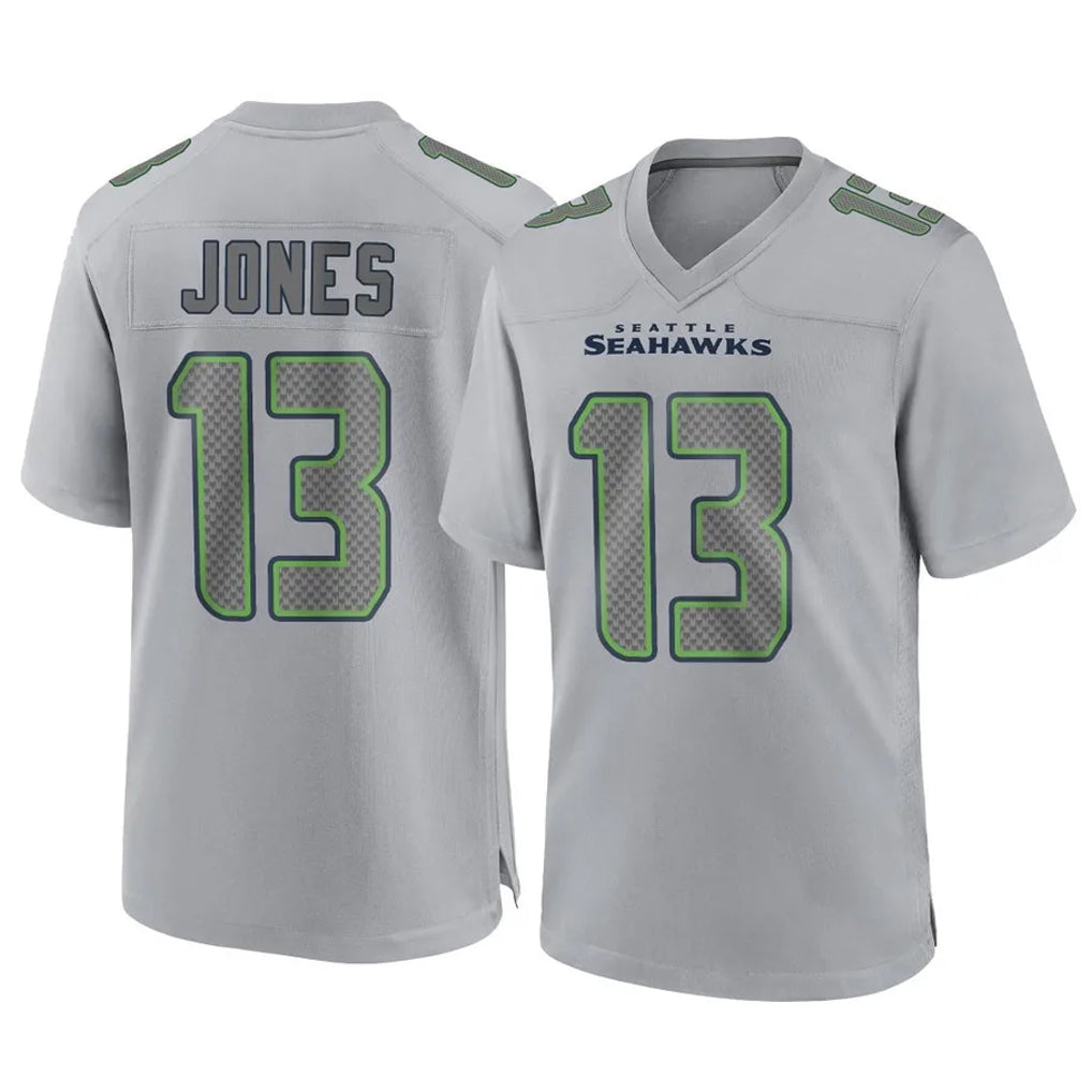 Davalo S.Seahawks #13 Ernest Jones IV Player Gray Atmosphere Fashion Home Game Stitched Jerseys