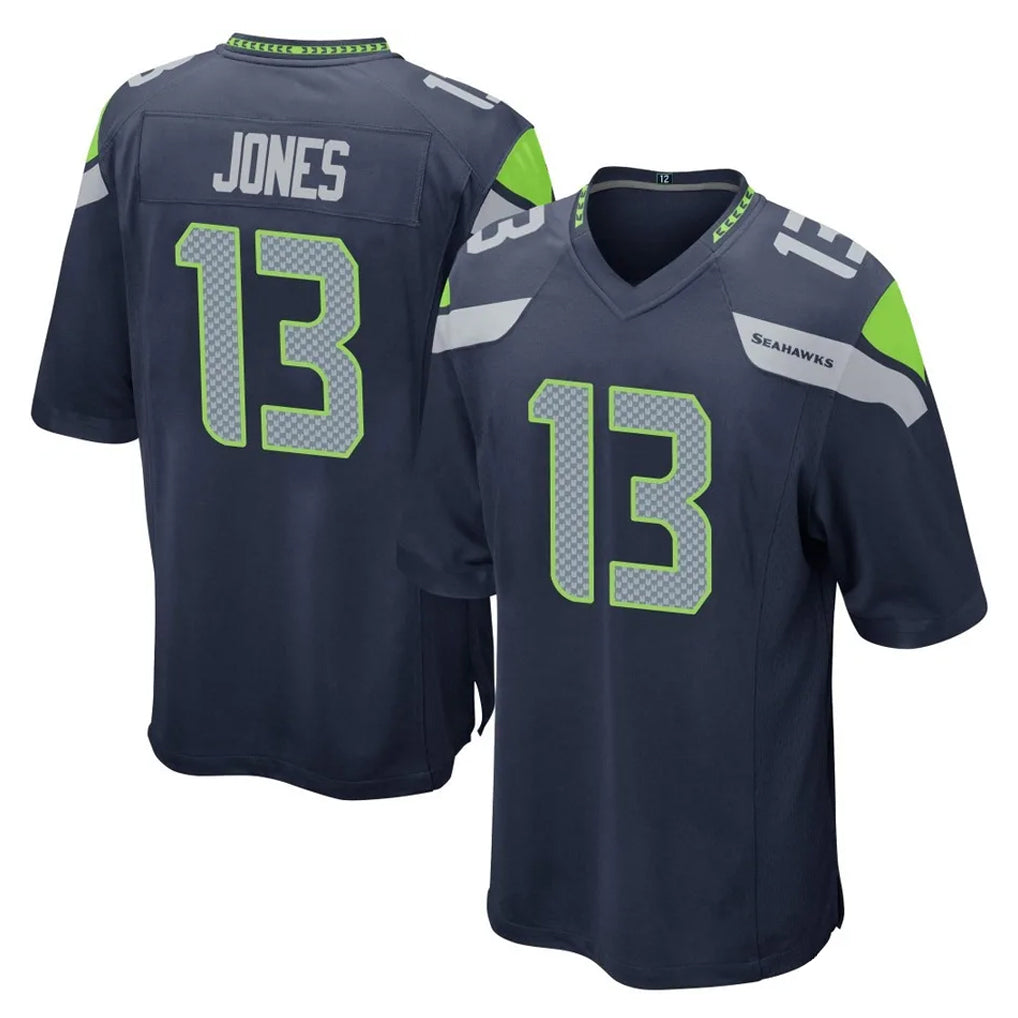 Davalo S.Seahawks #13 Ernest Jones IV Player Navy Home Game Stitched Jerseys