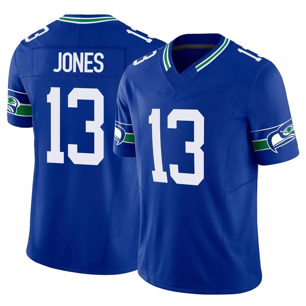Davalo S.Seahawks #13 Ernest Jones IV Player Royal Limited Throwback Vapor F.U.S.E. Home Game Stitched Jerseys