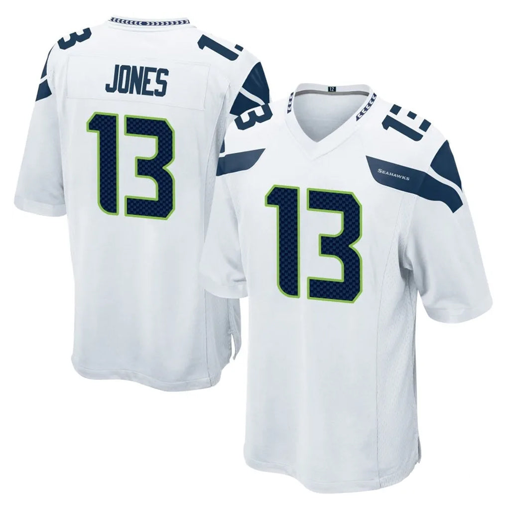 Davalo S.Seahawks #13 Ernest Jones IV Player White Home Game Stitched Jerseys