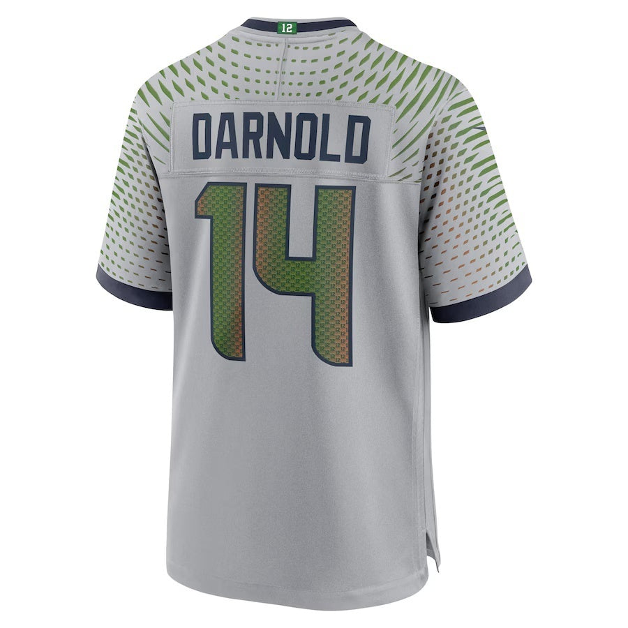 Davalo S.Seahawks #14 Sam Darnold 2025 Rivalries Collection Game Wolf Gray Stitched Jerseys