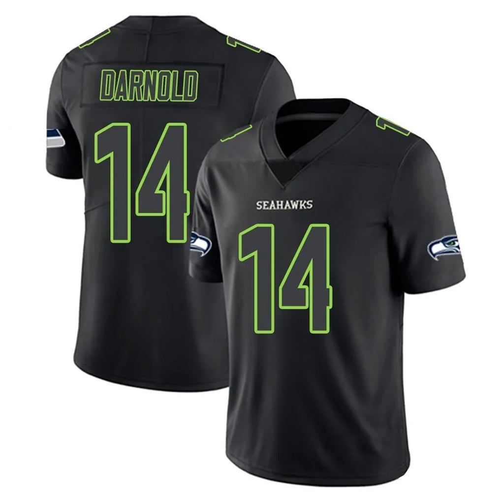 Davalo S.Seahawks #14 Sam Darnold Player Black Impact Limited Home Game Stitched Jerseys