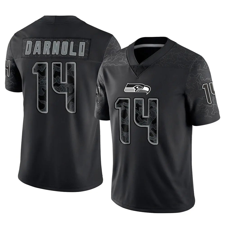 Davalo S.Seahawks #14 Sam Darnold Player Black RFLCTV Limited Football Jerseys