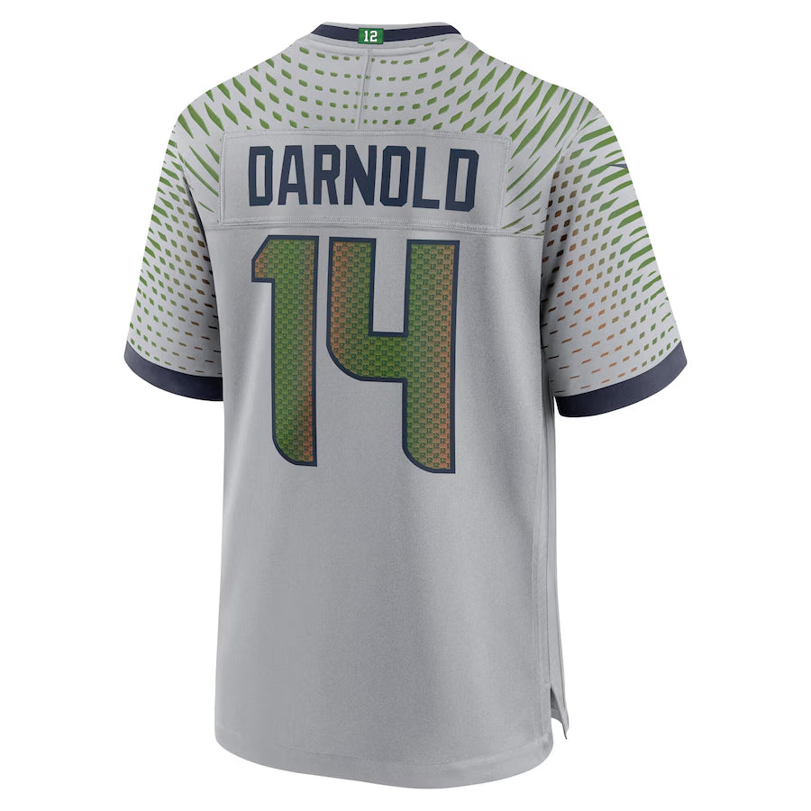 Davalo S.Seahawks #14 Sam Darnold Player Wolf Gray Rivalries Collection Game Football Jerseys