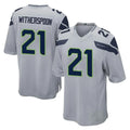 Davalo S.Seahawks #21 Devon Witherspoon Player Gray Home Game Stitched Jerseys