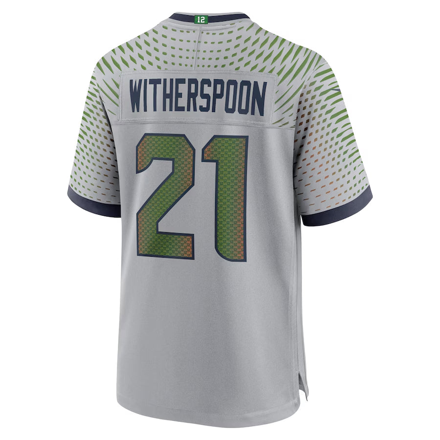 Davalo S.Seahawks #21 Devon Witherspoon Player Gray Rivalries Collection Game Stitched Jerseys