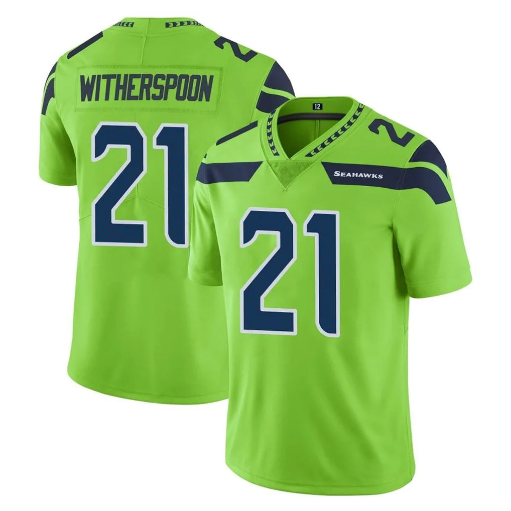Davalo S.Seahawks #21 Devon Witherspoon Player Green Limited Color Rush Home Game Stitched Jerseys