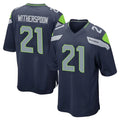 Davalo S.Seahawks #21 Devon Witherspoon Player Navy Home Game Stitched Jerseys