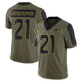 Davalo S.Seahawks #21 Devon Witherspoon Player Olive Salute To Service Limited Game Stitched Jerseys