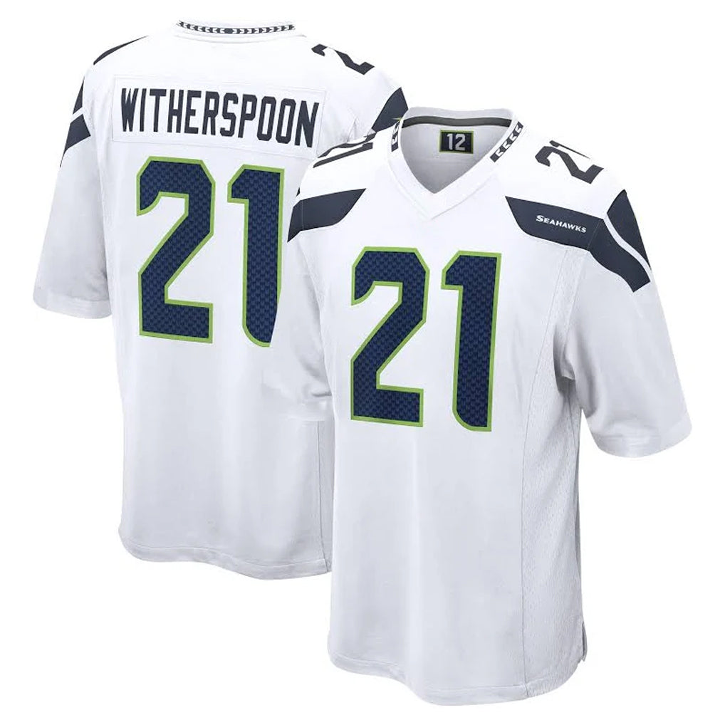 Davalo S.Seahawks #21 Devon Witherspoon Player White Home Game Stitched Jerseys