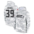 Davalo S.Seahawks #39 Ty Okada Player Arctic Camo Limited Salute to Service Pullover Hoodies Game Stitched Jerseys