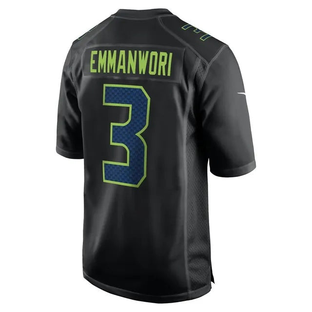 Davalo S.Seahawks #3 Nick Emmanwori Black Fashion Game Stitched Jersey
