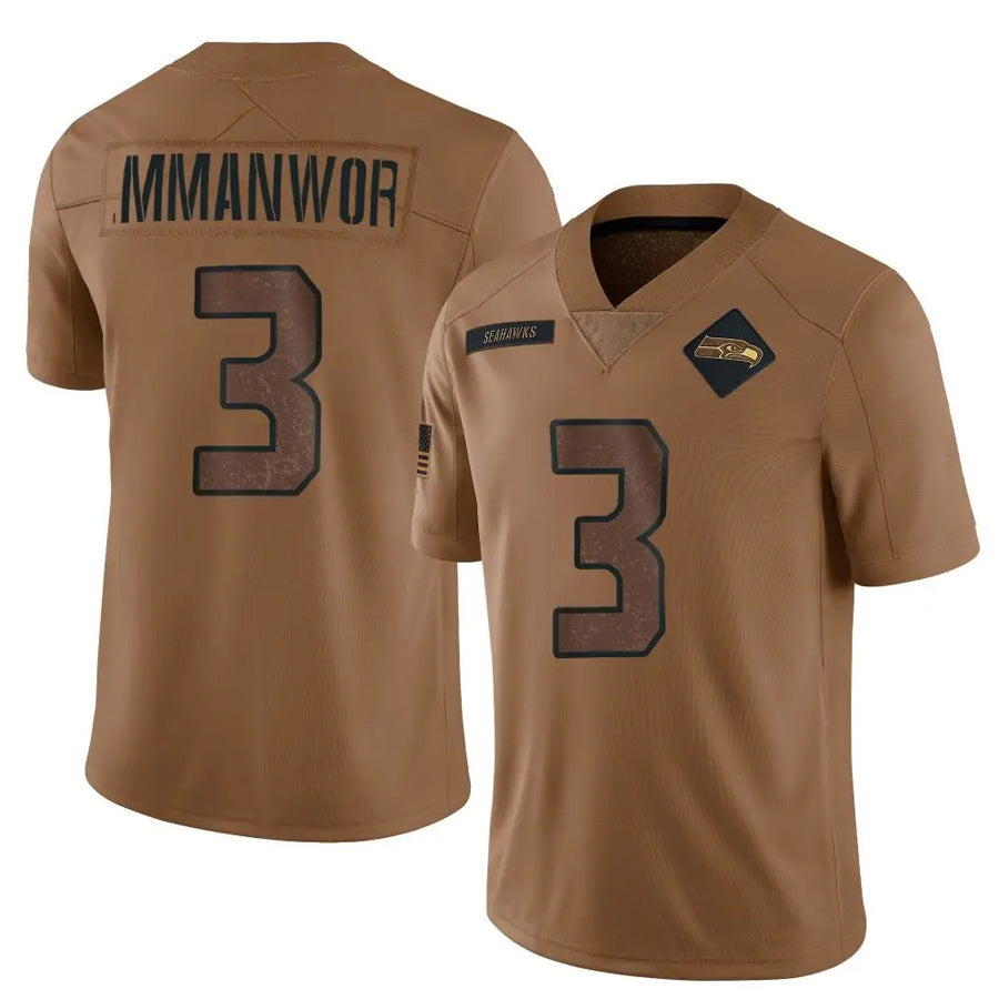 Davalo S.Seahawks #3 Nick Emmanwori Player Brown Salute To Service Limited Football Jerseys