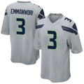 Davalo S.Seahawks #3 Nick Emmanwori Player Grey Game Football Jerseys