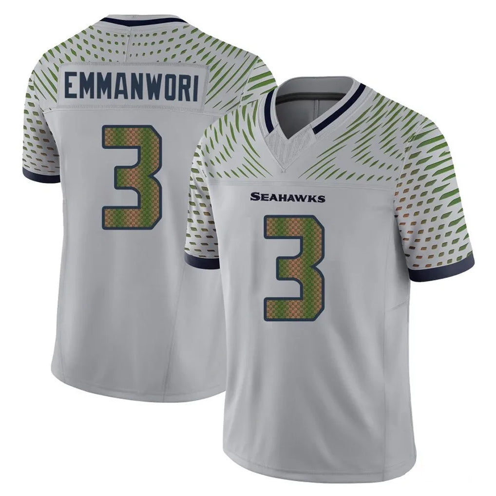 Davalo S.Seahawks #3 Nick Emmanwori Player Grey Limited 2025 Rivalries Collection Home Game Stitched Jerseys
