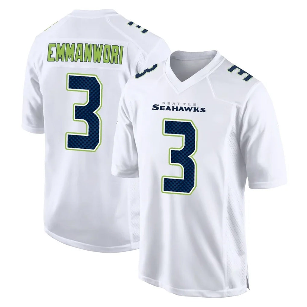 Davalo S.Seahawks #3 Nick Emmanwori Player White Tundra Fashion Home Game Stitched Jerseys