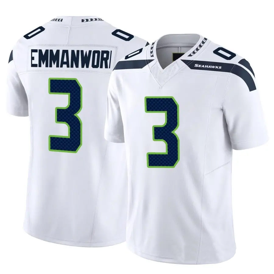 Davalo S.Seahawks #3 Nick Emmanwori Player White Vapor F.U.S.E. Limited Football Jerseys