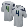 Davalo S.Seahawks #4 Michael Dickson Player Gray Home Game Stitched Jerseys