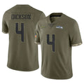 Davalo S.Seahawks #4 Michael Dickson Player Olive Limited Salute To Service Home Game Stitched Jerseys