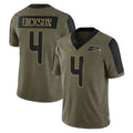 Davalo S.Seahawks #4 Michael Dickson Player Olive Salute To Service Limited Game Stitched Jerseys