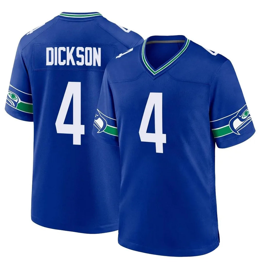 Davalo S.Seahawks #4 Michael Dickson Player Royal Throwback Home Game Stitched Jerseys