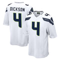 Davalo S.Seahawks #4 Michael Dickson Player White Home Game Stitched Jerseys