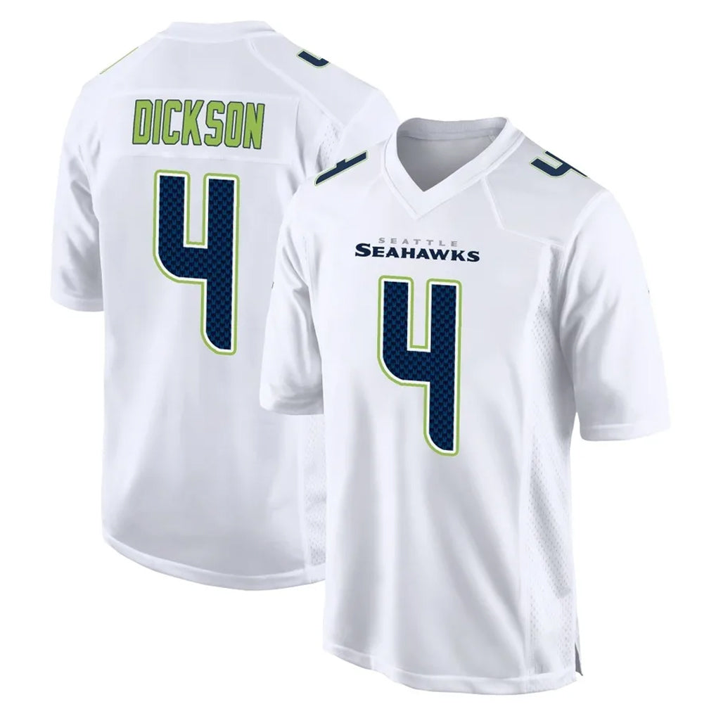 Davalo S.Seahawks #4 Michael Dickson Player White Tundra Fashion Home Game Stitched Jerseys