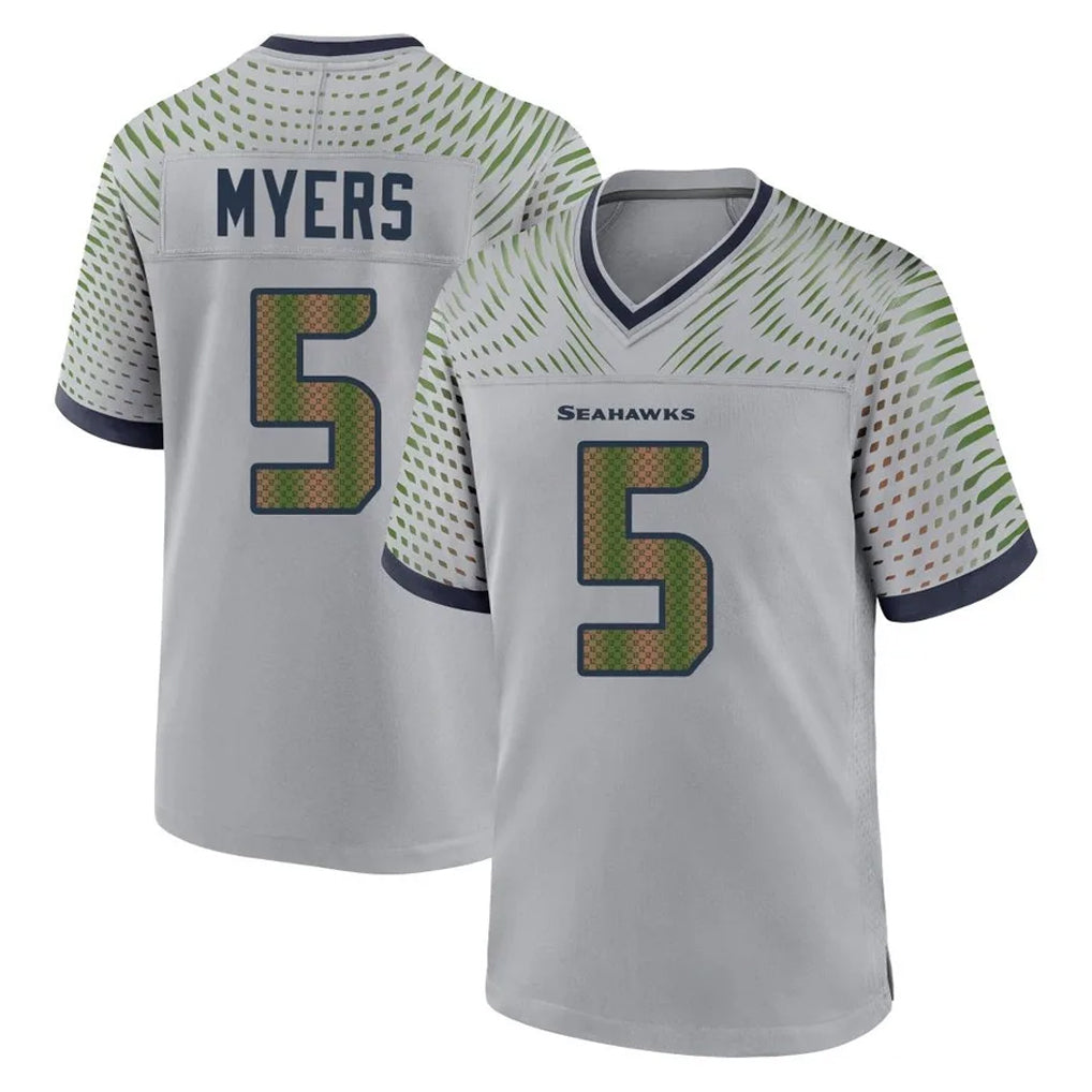 Davalo S.Seahawks #5 Jason Myers Player Grey 2025 Rivalries Collection Home Game Stitched Jerseys