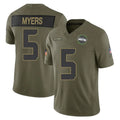 Davalo S.Seahawks #5 Jason Myers Player Olive 2025 Salute To Service Limited Home Game Stitched Jerseys
