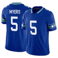 Davalo S.Seahawks #5 Jason Myers Player Royal Limited Throwback Vapor F.U.S.E. Home Game Stitched Jerseys