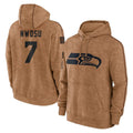 Davalo S.Seahawks #7 Uchenna Nwosu Player Brown Limited Salute to Service Pullover Hoodies Game Stitched Jerseys