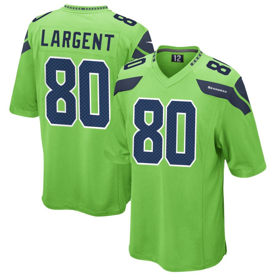 Davalo S.Seahawks #80 Steve Largent Player Green Game Stitched Jerseys