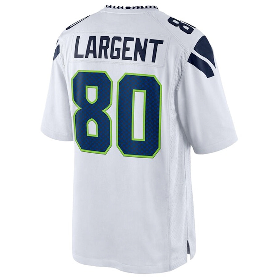 Davalo S.Seahawks #80 Steve Largent Player White Home Game Stitched Jerseys