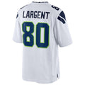 Davalo S.Seahawks #80 Steve Largent Player White Home Game Stitched Jerseys