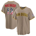 Davalo SD.Padres #13 Manny Machado Sand USA 250 Fourth of July Alternate Stadium Jersey