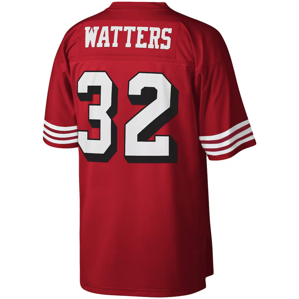 Davalo SF.49ers #32 Ricky Watters Mitchell & Ness Scarlet Legacy Replica Jersey
