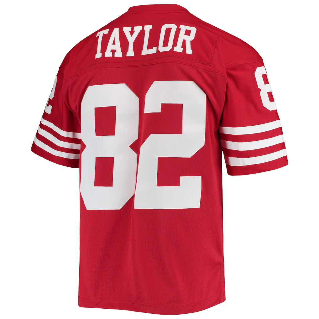 Davalo SF.49ers #82 John Taylor Mitchell & Ness Scarlet Legacy Replica Jersey