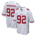 Davalo SF.49ers #92 Osa Odighizuwa Player White Home Game Stitched Jerseys