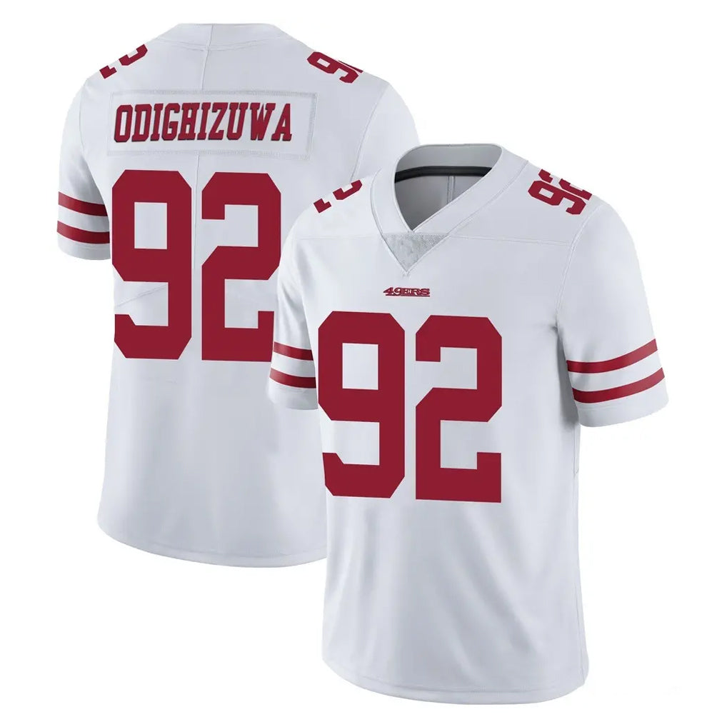 Davalo SF.49ers #92 Osa Odighizuwa Player White Limited Vapor Untouchable Home Game Stitched Jerseys