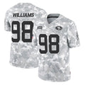 Davalo SF.49ers #98 Mykel Williams Player Arctic Camo Limited Salute To Service Home Game Stitched Jerseys