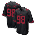 Davalo SF.49ers #98 Mykel Williams Player Black Alternate Home Game Stitched Jerseys