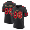 Davalo SF.49ers #98 Mykel Williams Player Black Rivalries Collection Home Game Stitched Jerseys