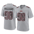 Davalo SF.49ers #98 Mykel Williams Player Gray Atmosphere Fashion Home Game Stitched Jerseys
