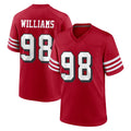 Davalo SF.49ers #98 Mykel Williams Player Red Limited Alternate Home Game Stitched Jerseys