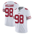 Davalo SF.49ers #98 Mykel Williams Player White Limited Vapor Untouchable Home Game Stitched Jerseys